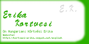 erika kortvesi business card